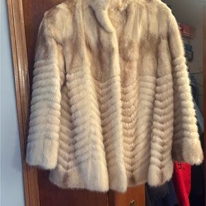 Vintage Tan Mink Fur Coat